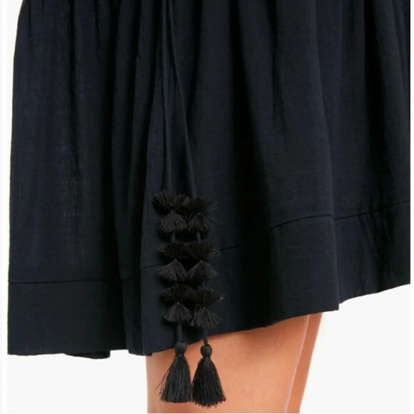 Tuckernuck Pomander Place Black Dress/Coverup-Cotton-Beaded V-Neck-Women’s XL - Picture 4 of 13